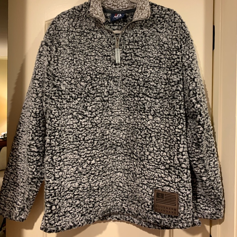 Southern standard medium grey Sherpa hoodie